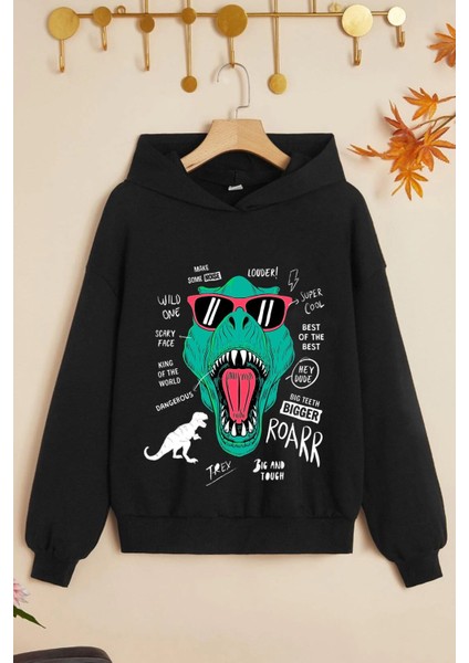 Çocuk T - Rex Baskılı Sweatshirt