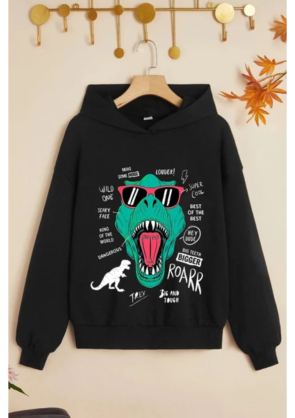 Çocuk T - Rex Baskılı Sweatshirt