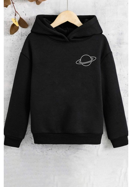 Çocuk Saturn Temalı Baskılı Sweatshirt