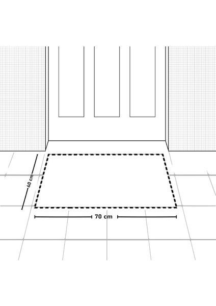 Desenli Dijital Baskılı 40X70CM Dekoratif Çok Amaçlı Iç ve Dış Kapı Paspası