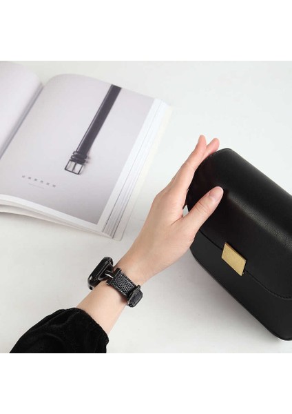 Apple Watch Ultra 49MM Kordon Krd-53 Deri Strap Kayış