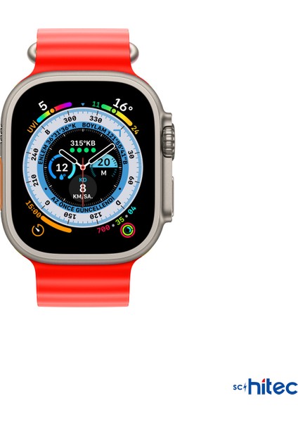 42-49MM Yeni Nesil Apple Uyumlu Akıllı Saat Kordonu Silikon Kırmızı fiyatları