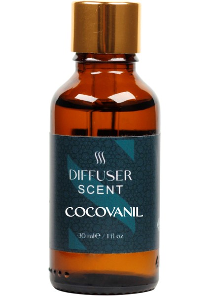 Cocovanil Koku Difüzörü Esansı, Difüzör Parfümü, Ev Kokulandırma 30 ml