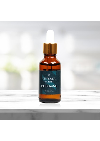 Cocovanil Koku Difüzörü Esansı, Difüzör Parfümü, Ev Kokulandırma 30 ml