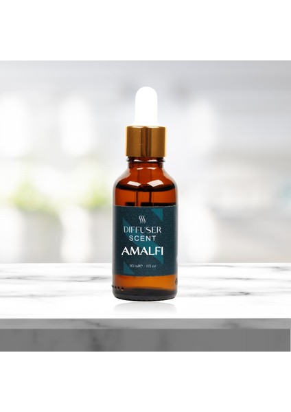 Amalfi Koku Difüzörü Esansı, Difüzör Parfümü, Ev Kokulandırma 30 ml