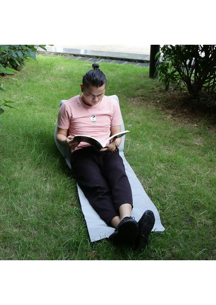 Şişme Plaj Kampı Şezlong Arka Sandalye Gri (Yurt Dışından) fırsatları