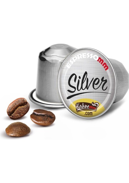 Premium Silver Alüminyum Kapsül Kahve 50'li Nespresso Uyumlu