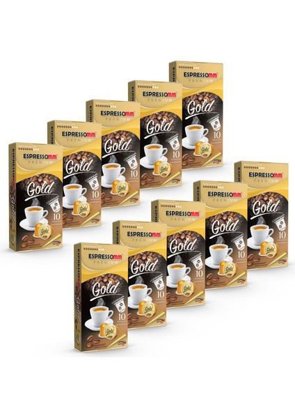 Premium Gold Alüminyum Kapsül Kahve Nespresso® Uyumlu 100 Adet