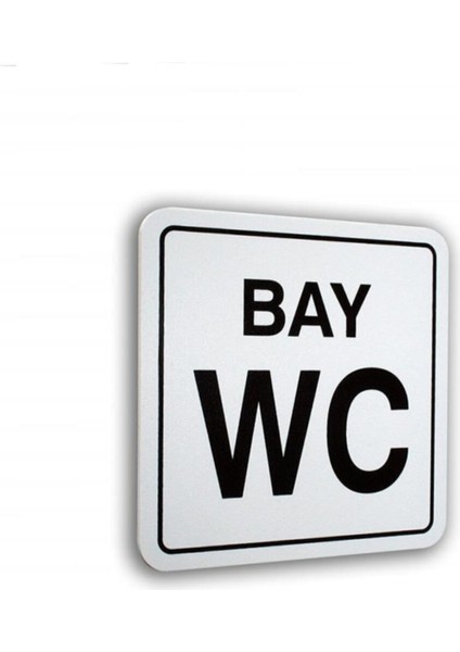 Pvc Elegan Yazı Bay Wc 12X12CM