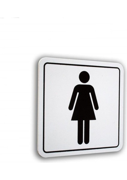 Pvc Elegan Sembol Bayan Wc 12X12CM