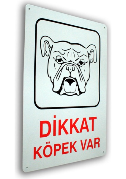 Pano Metal Iş Güvenliği Levhası Dikkat Köpek Var 25,5X36 Cm.
