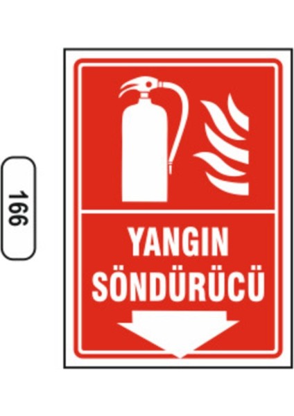 Yangın Söndürücü Uyarı Ikaz Levhası
