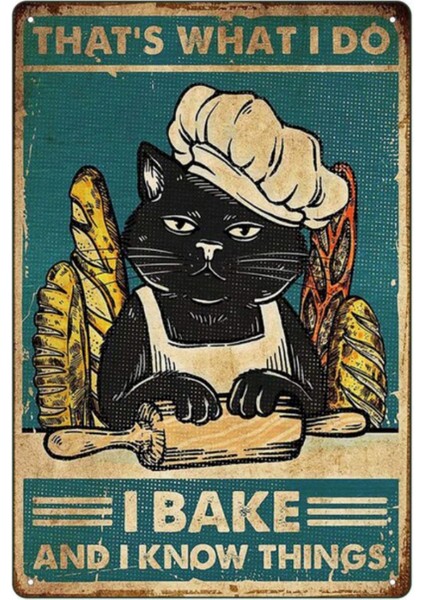 Ahşap Vintage Tablo " Thats What I Do" Ahşap Mdf 25X35CM