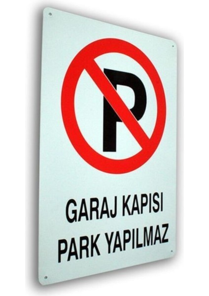 Metal Levha Garaj Kapısı Park Yapılmaz 25,5*36CM