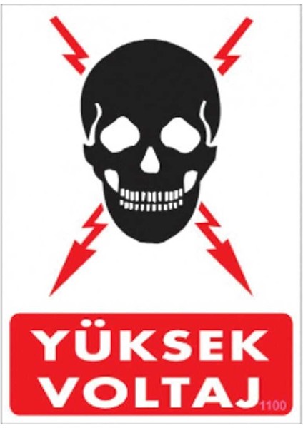Uyari Levhalari ''yüksek Voltaj'' Pvc 25*35