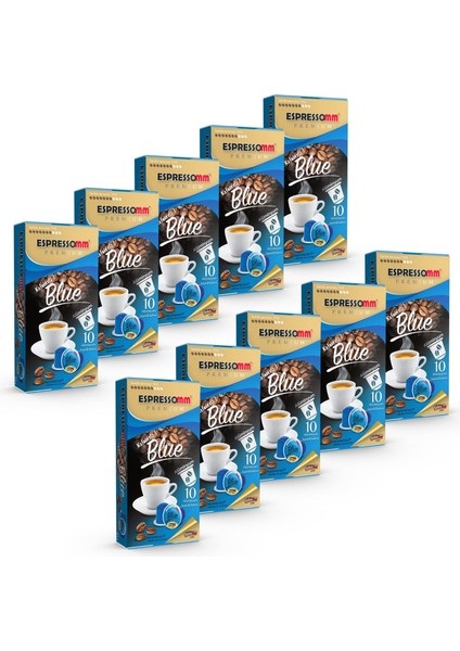 Premium Blue Alüminyum Kapsül Kahve-Kafeinsiz Nespresso® Uyumlu 100 Adet