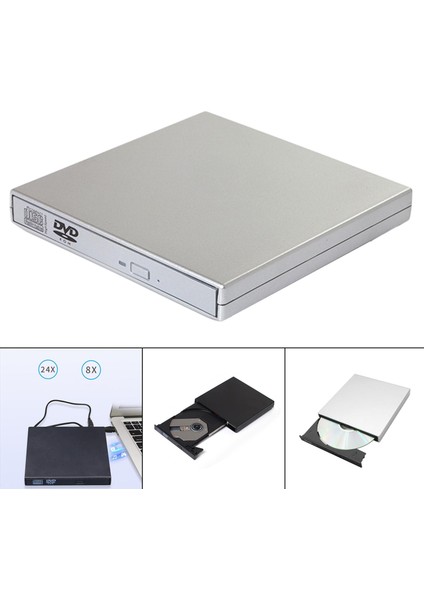 Dizüstü Bilgisayarlar Için Freneci USB 2.0 Harici Sürücü Burner -Rw Pc indirimleri