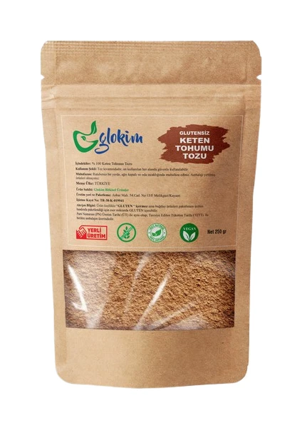 Keten Tohumu Tozu 250 gr -Glutensiz