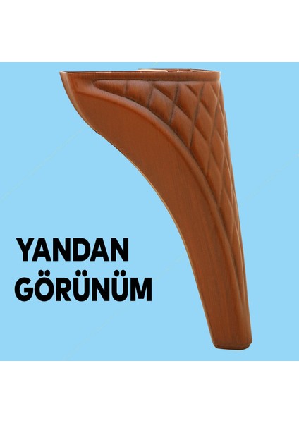 Petek Lüks Mobilya Kanepe Sehpa Tv Ünitesi Koltuk Puf Ayağı 20 cm Kahverengi Baza Ayak indirimleri