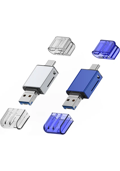 USB 3.0+Type-C+Lightning Sd Kart Okuyucu - Hızlı Card Reader