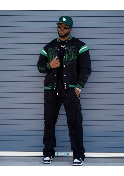 Oversize Limited Homme Bomber Kolej Ceket