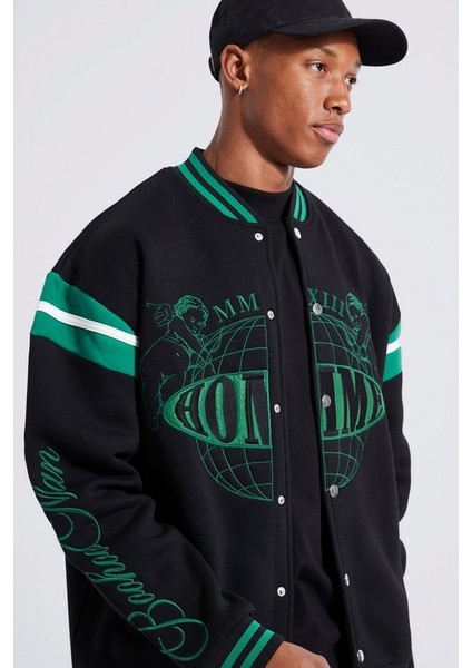 Oversize Limited Homme Bomber Kolej Ceket fırsatları