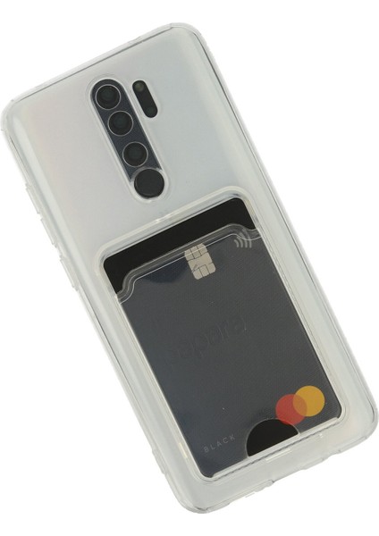 Xiaomi Redmi Note 8 Pro Kılıf Kart Şeffaf Silikon - Şeffaf