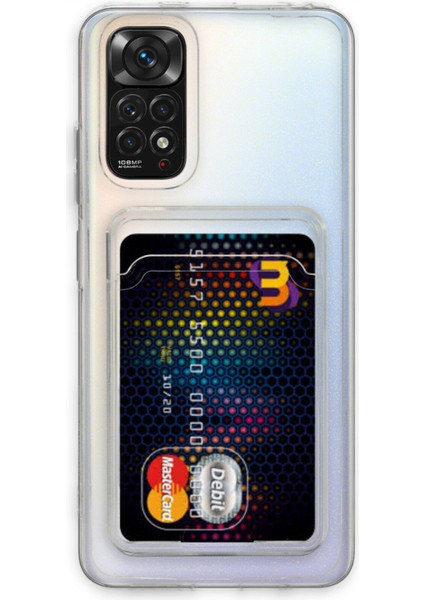 Xiaomi Redmi Note 11 Pro Kılıf Kart Şeffaf Silikon - Şeffaf