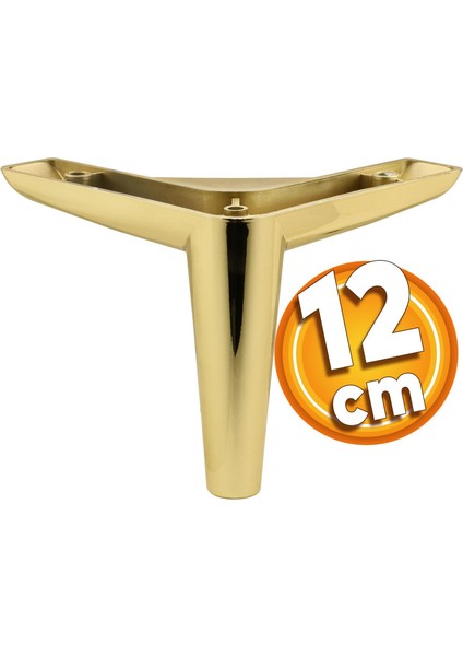 Piko Lüks Mobilya Kanepe Sehpa Tv Ünitesi Koltuk Ayağı 12 cm Gold Altın Baza Ayakları