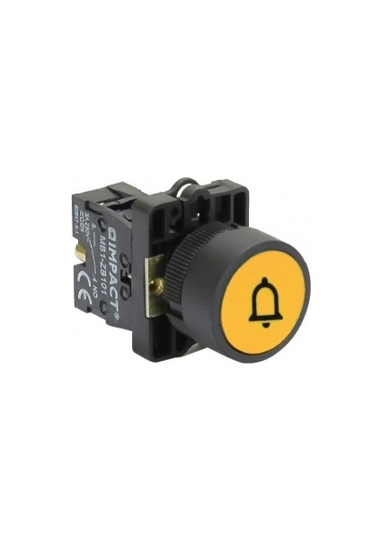 İmpact 22 mm Yaylı Buton İşaretli Sarı / Alarm
