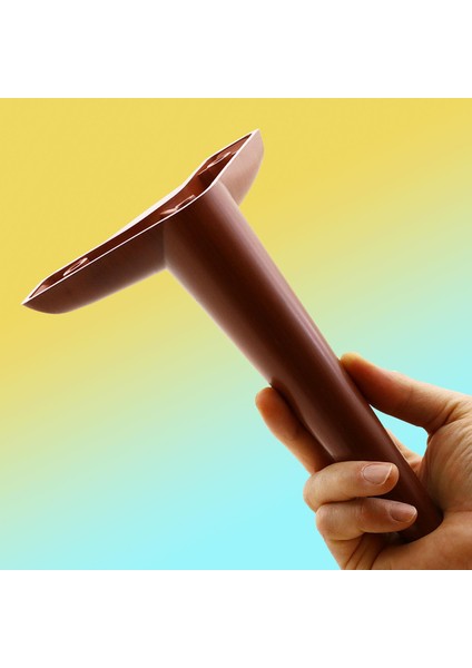 Piko Lüks Mobilya Kanepe Sehpa Tv Ünitesi Koltuk Ayağı 19 cm Ahşap Desenli Kahve Baza Ayakları
