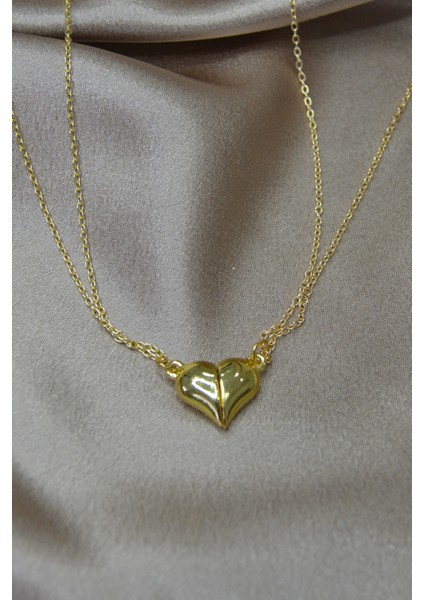 Mıknatıslı Sevgili Çift Kolye Mıknatıslı Kalp Kolye modelleri