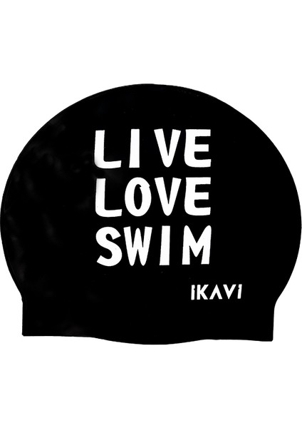 Liveloveswim Baskılı Silikon Bone (Siyah)