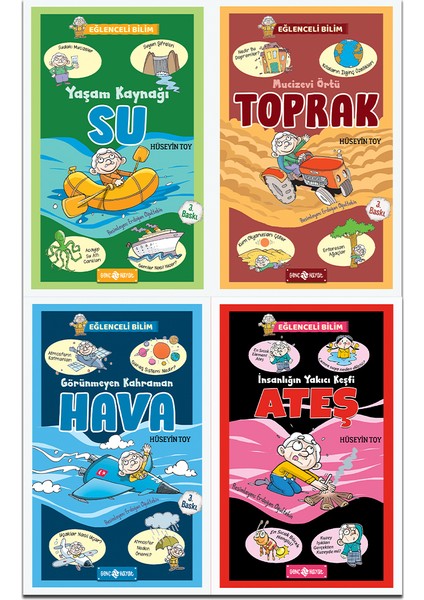 Eğlenceli Bilim Hava, Su, Toprak, Ateş 4 Kitap Set