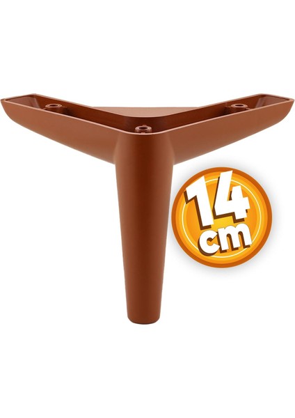 Piko Lüks Mobilya Kanepe Sehpa Tv Ünitesi Koltuk Ayağı 14 cm Kahverengi Baza Ayakları