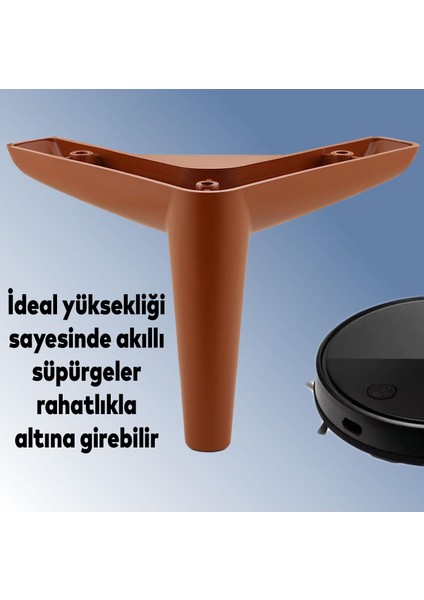 Piko Lüks Mobilya Kanepe Sehpa Tv Ünitesi Koltuk Ayağı 14 cm Kahverengi Baza Ayakları modelleri