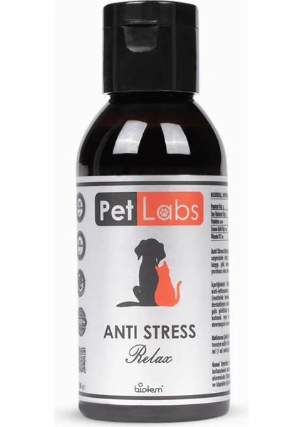 Pet Labs Anti Stress 100 Ml. ( Kediler ve Köpekler Için Sakinleştirici )