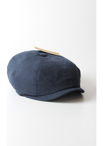 Erkek Kasket Peaky Blinders Model 8 Parça Lacivert Kışlık Şapka