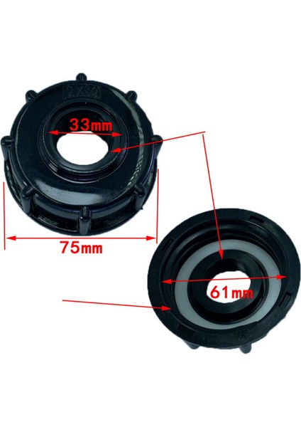 Bahçe Ibc Tank Adaptörü 3/4 '' Kaba Iplik Hortum Tahliye Tapası Kapakları Değiştirme (Yurt Dışından)