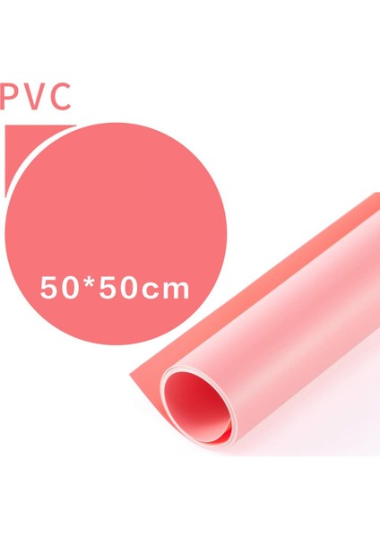1.64X1.64FT Su Geçirmez Düz Renkli Pvc Arka Plan Fonu - Pembe (Yurt Dışından)