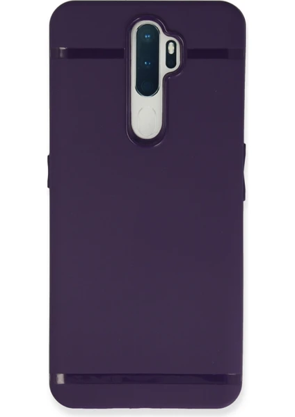 Happycase Oppo A5 2020 Kılıf First Silikon - Mürdüm