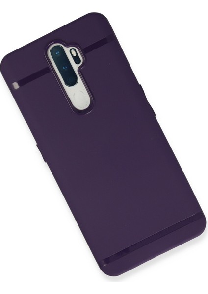 Happycase Oppo A5 2020 Kılıf First Silikon - Mürdüm