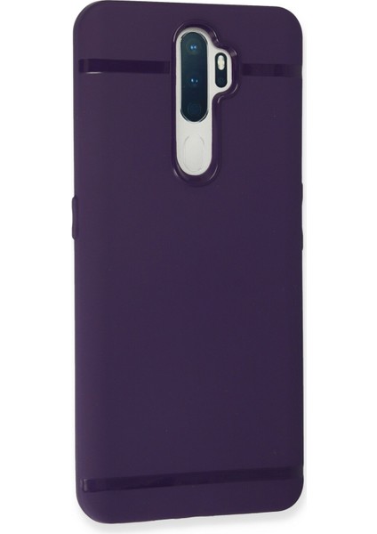 Oppo A9 2020 Kılıf First Silikon - Mürdüm modelleri