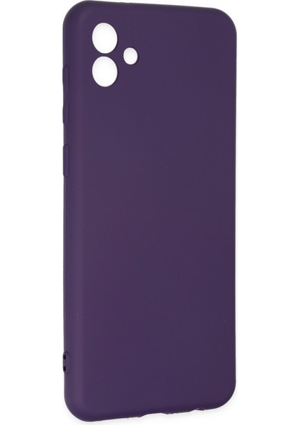 Happycase Samsung Galaxy A04 Kılıf First Silikon - Mor modelleri