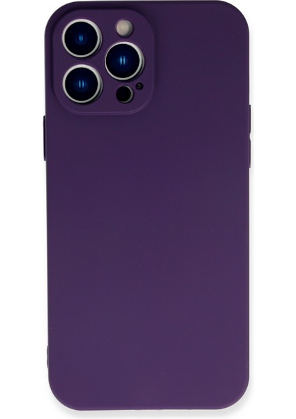 Happycase iPhone 13 Pro Kılıf First Silikon - Mor