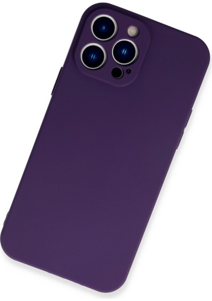 Happycase iPhone 13 Pro Kılıf First Silikon - Mor