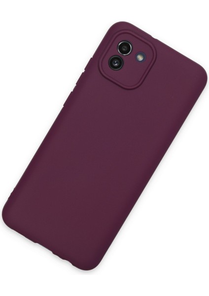 Happycase Samsung Galaxy A03 Kılıf First Silikon - Mürdüm