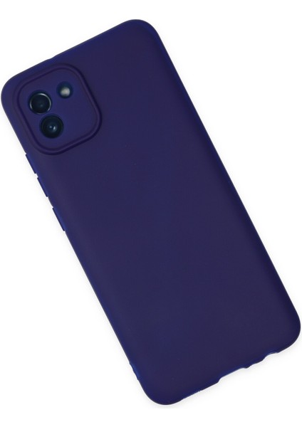 Happycase Samsung Galaxy A03 Kılıf First Silikon - Koyu Mavi