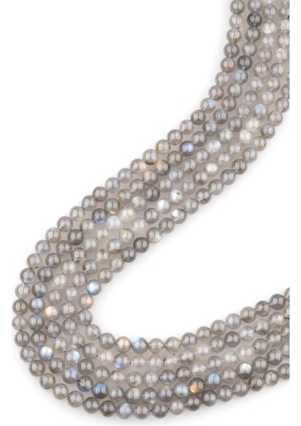 Labradorit Doğal Taş Dizi 8 mm Küre Kesim