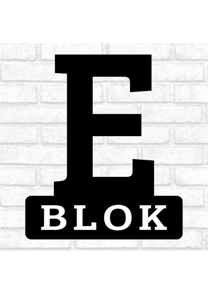 Apartman Site Bina Blok Yönlendirme E Blok 34X40 cm Alüminyum Siyah fiyatları